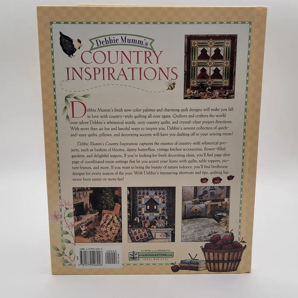 Debbie Mumm Country Inspirations Hardcover 1st Printing Quilt Projects Excellent